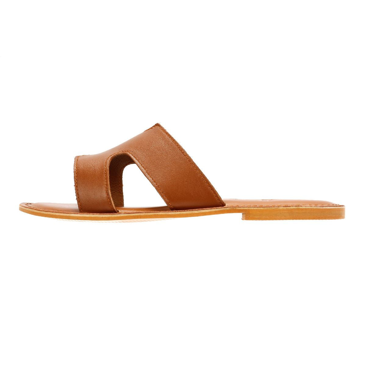 Tower London Cut Out Leather Women's Tan Mules