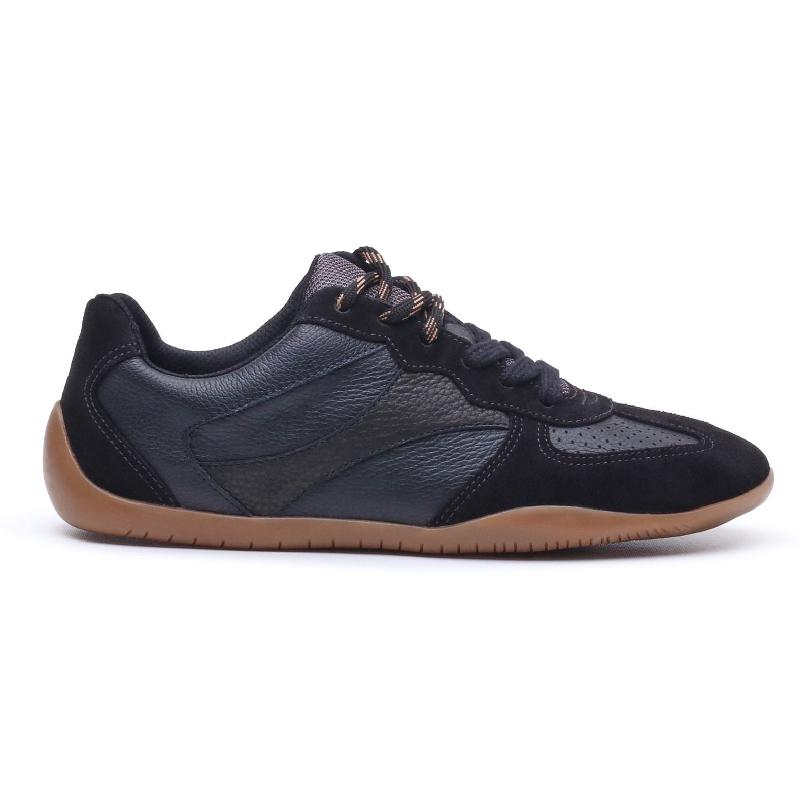 Hush Puppies Jovie Leather Women's BLACK Trainers