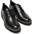 Pod Kris Leather Women's Black Derby Shoes