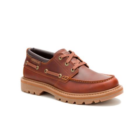 Caterpillar Colorado Boat Lo Leather Men's Dark Russet Lace-Up Shoes
