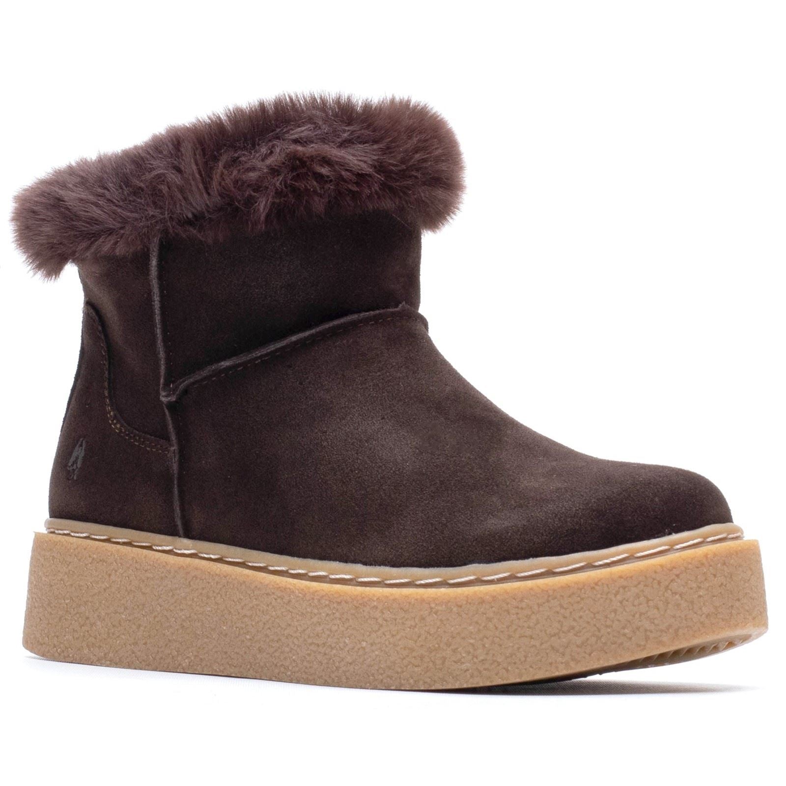 Hush Puppies Becca Suede Women's Chocolate Winter Ankle Boots