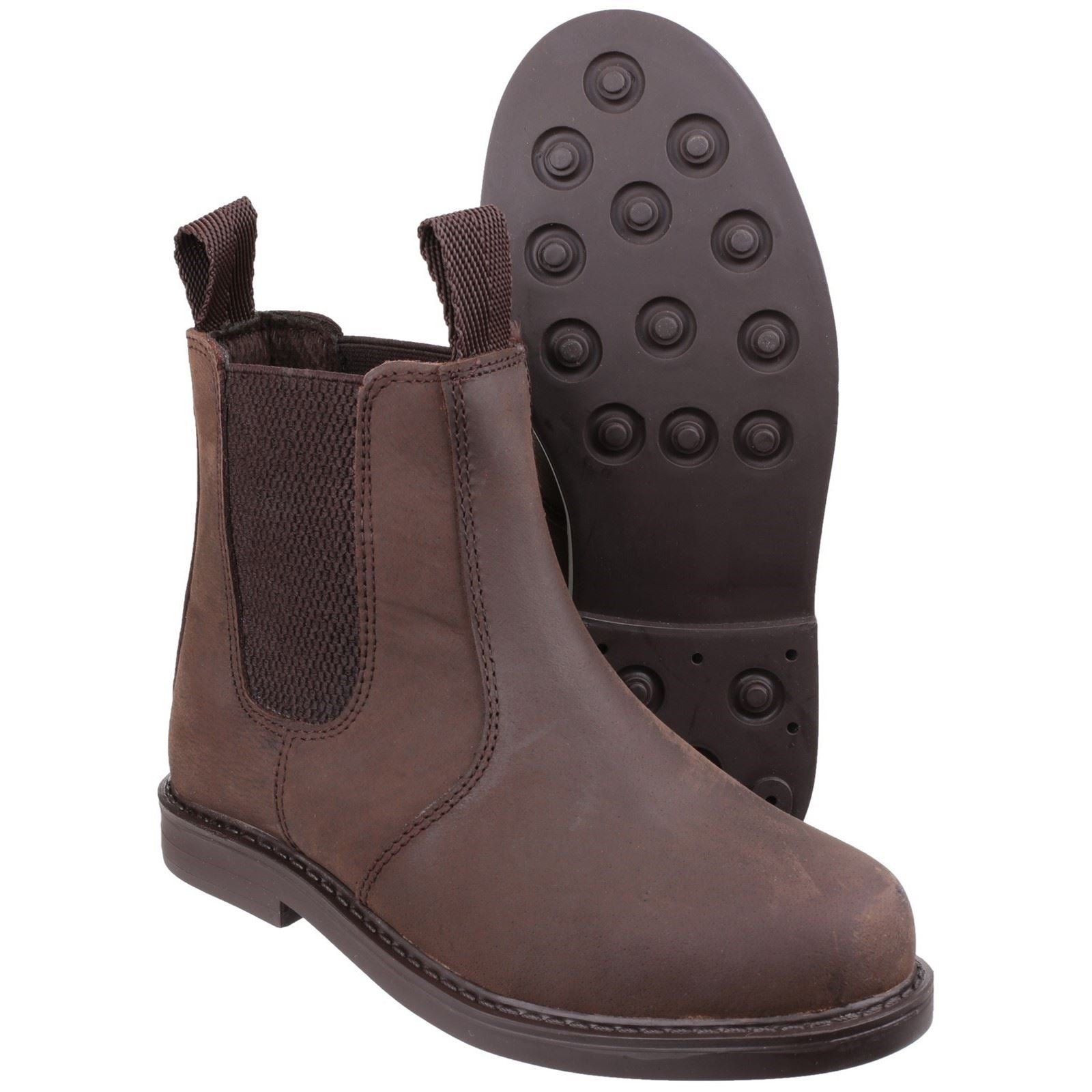 Cotswold Camberwell Leather Boy's Brown Flat Chelsea Boots