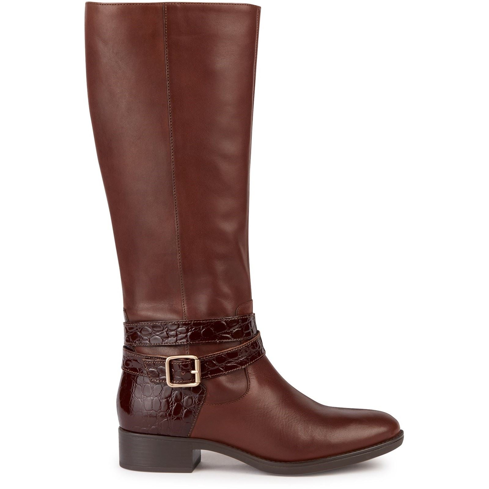 Geox D Felicity Leather Women's Brown Boots