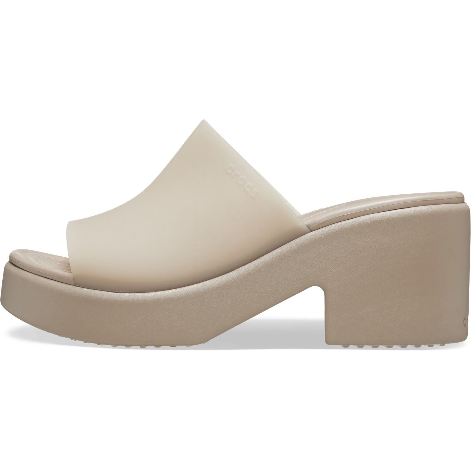 Crocs Brooklyn Slide Heel Women's Taupe Sandals