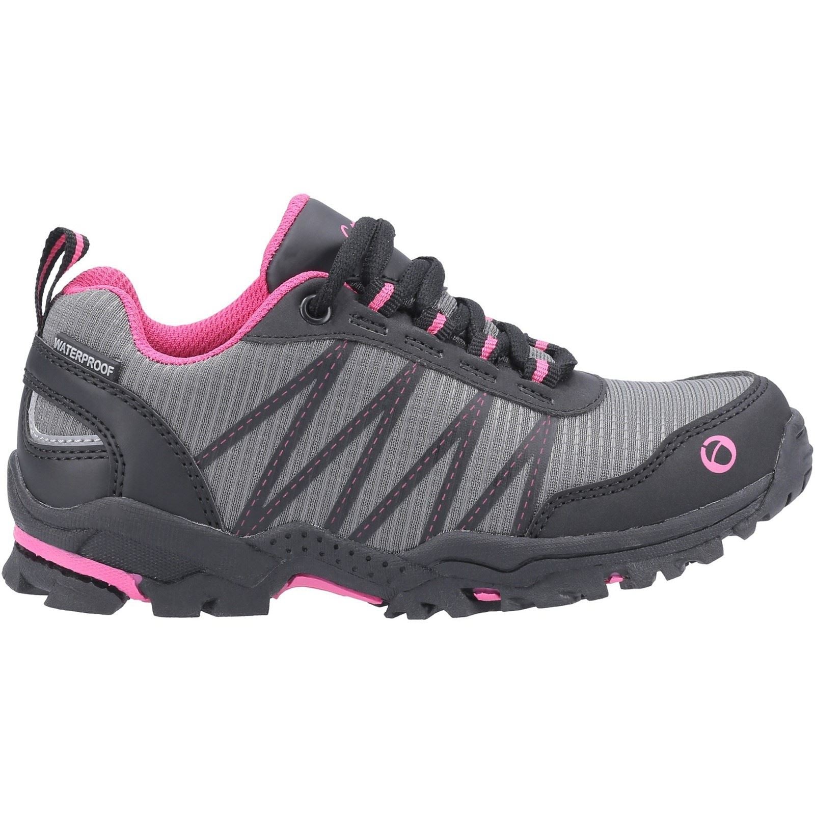 Cotswold Littledean Nylon Girl's Pink/Grey Hiking Boots