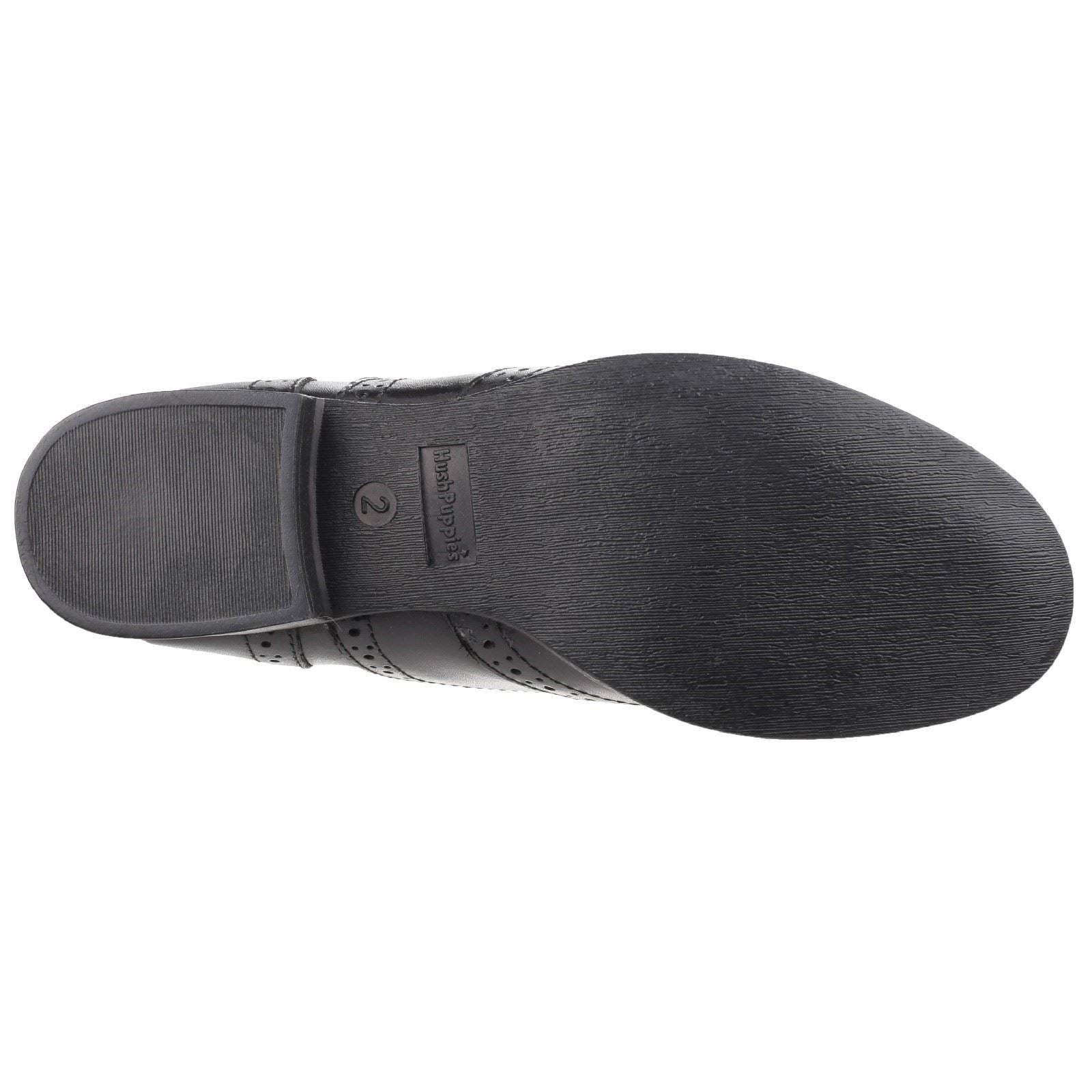 Hush Puppies Kada Youth Girls Black Leather Brogues