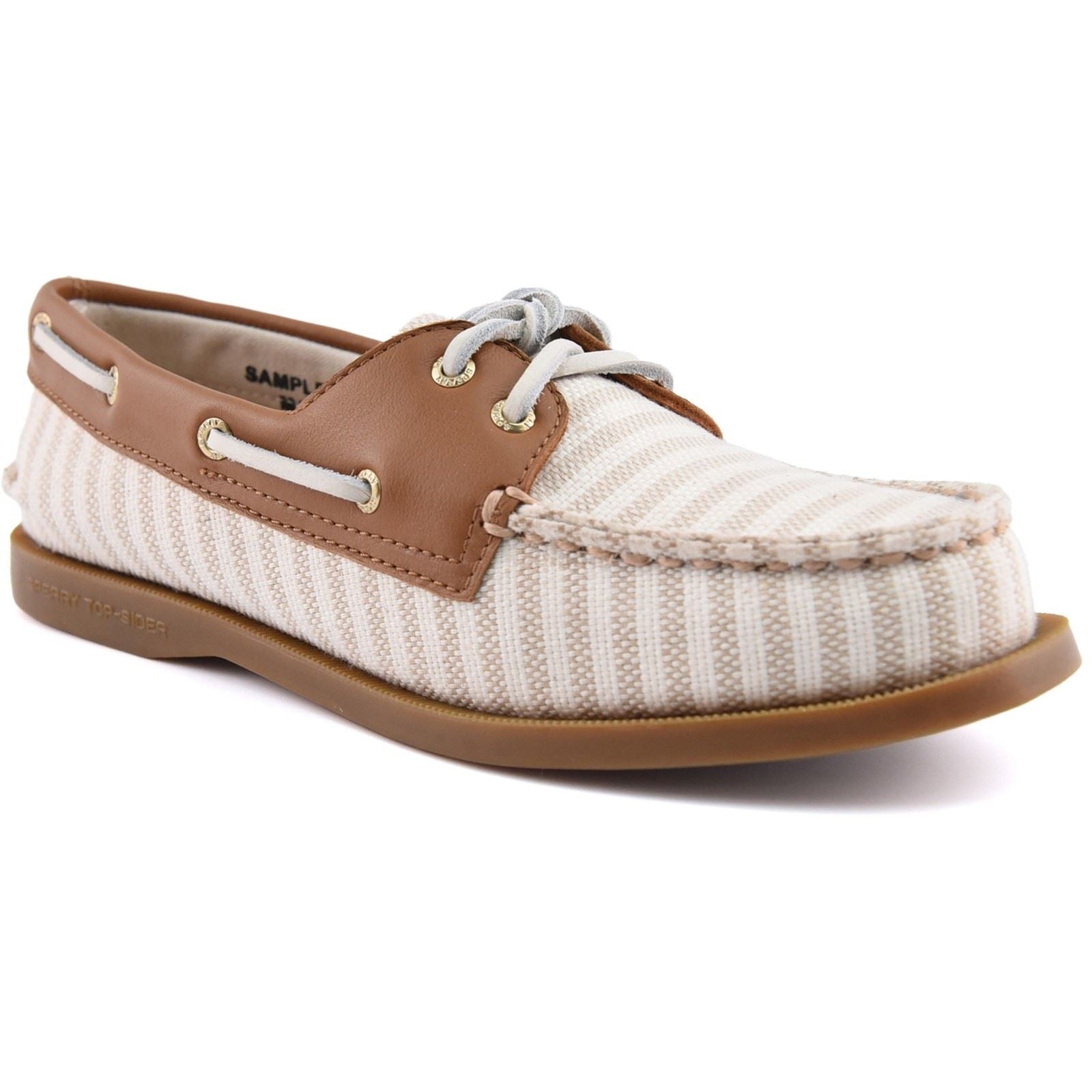 Sperry Authentic Original Textile Women's White/Natural Standard Boat Shoes