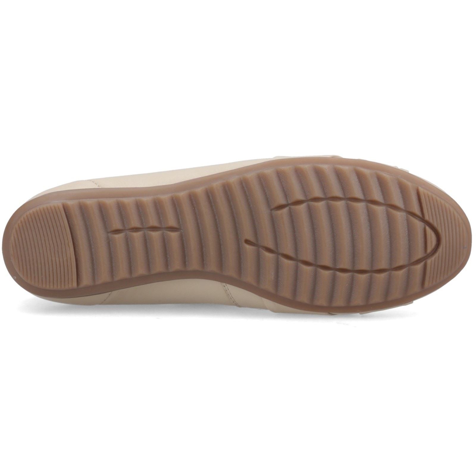 Hush Puppies Lilith Leather Women's Cream Standard Flats