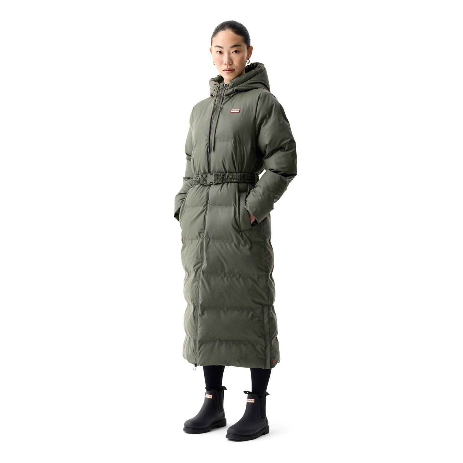 Hunter Hutchison Sonic Long Puffer Jacket Women's Green Puffer Jackets