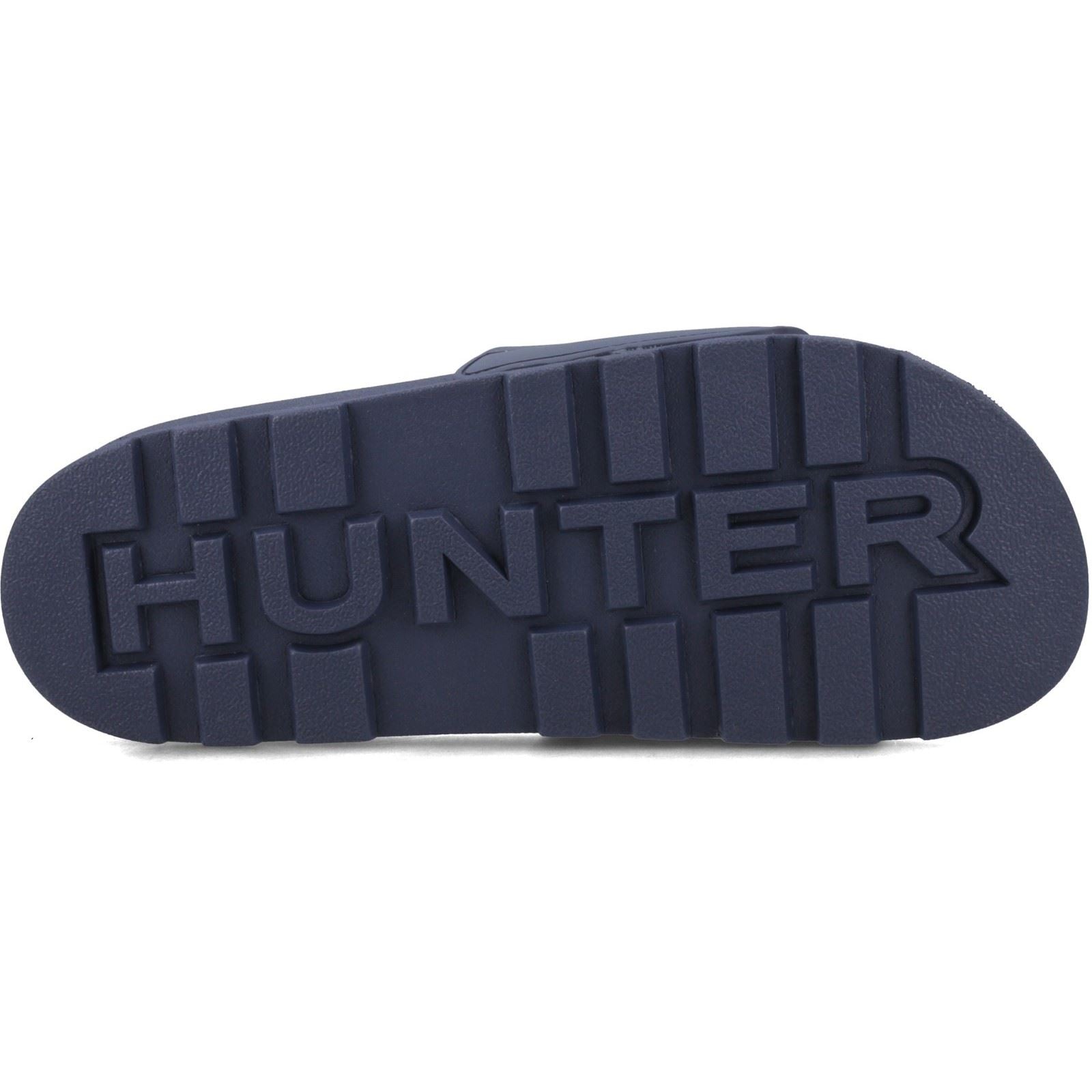 Hunter Core Embossed Slider Synthetic Hunter Navy Slides