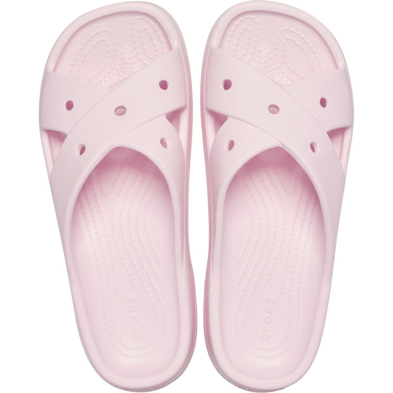 Crocs Classic Cross Strap Synthetic Women's Pink Milk Sandals
