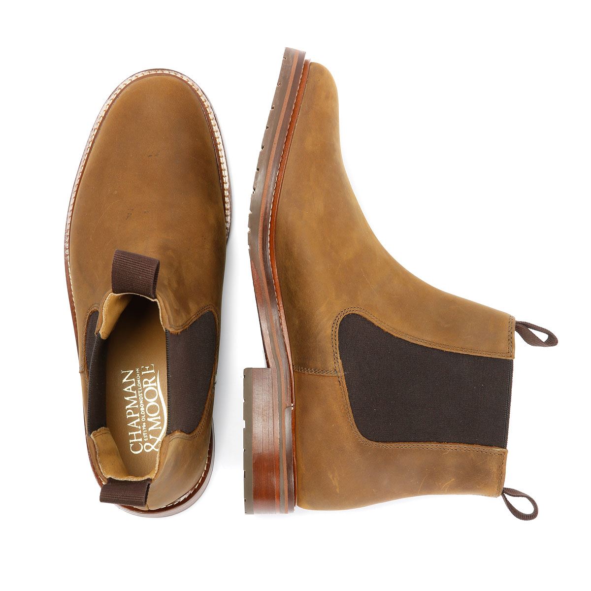 Chapman & Moore Country Chelsea Leather Men's Choco Boots