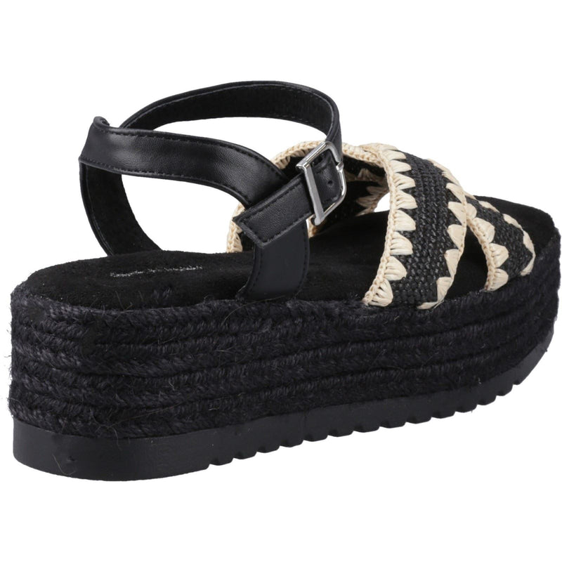 Hush Puppies Jemma Espadrille Synthetic Women's Black Sandals