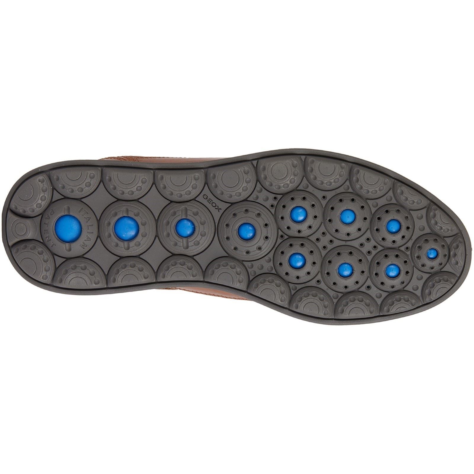 Geox U SPHERICA EC12 Leather Bovine Full Grain Men's Cognac Trainers