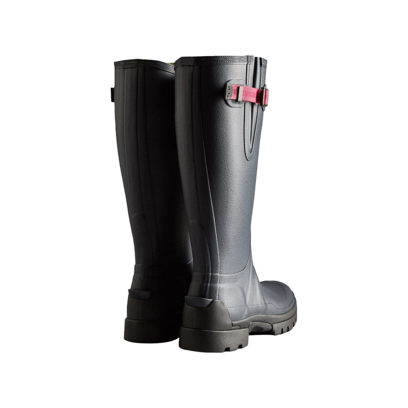Hunter Balmoral Adjustable Rubber Women's Navy/Peppercorn Wellington Boots
