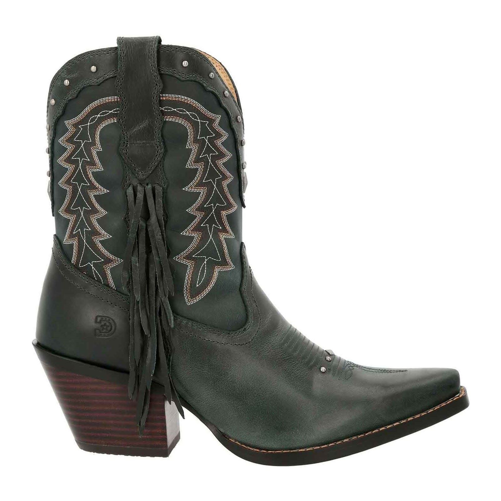 Durango Crush Bootie Leather Women's Saddle Brown/Denim Blue Boots