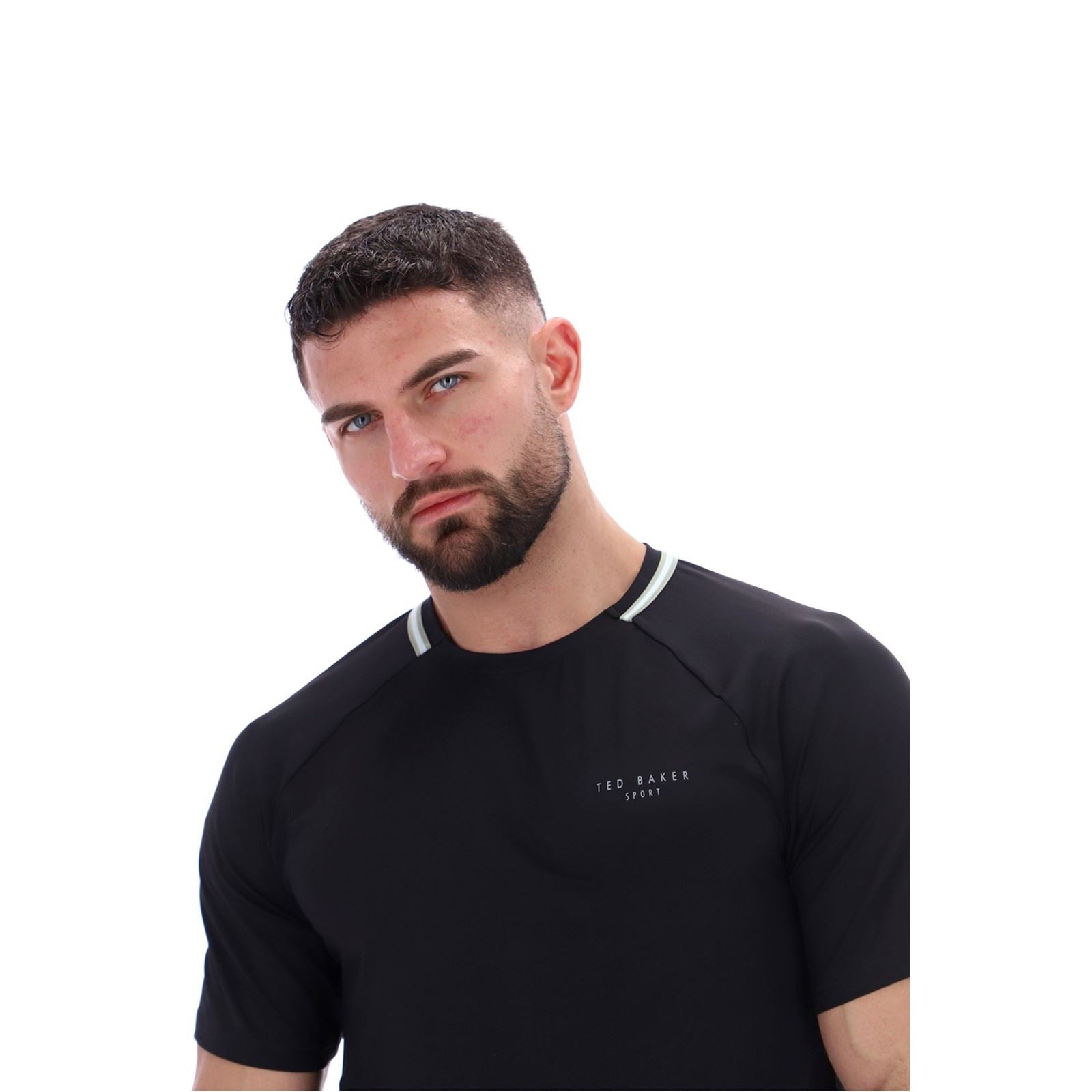 Ted Baker Sport HARRISON TBMTA251 Polyester Men's Black Activewear T-Shirts