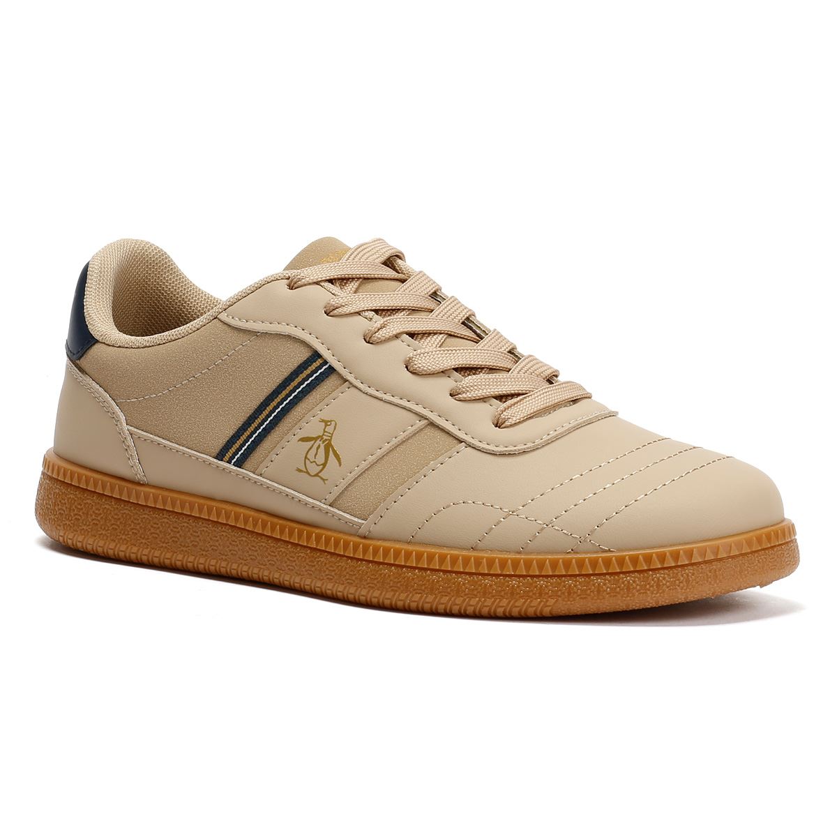Penguin Striker Men's Beige/Navy Trainers