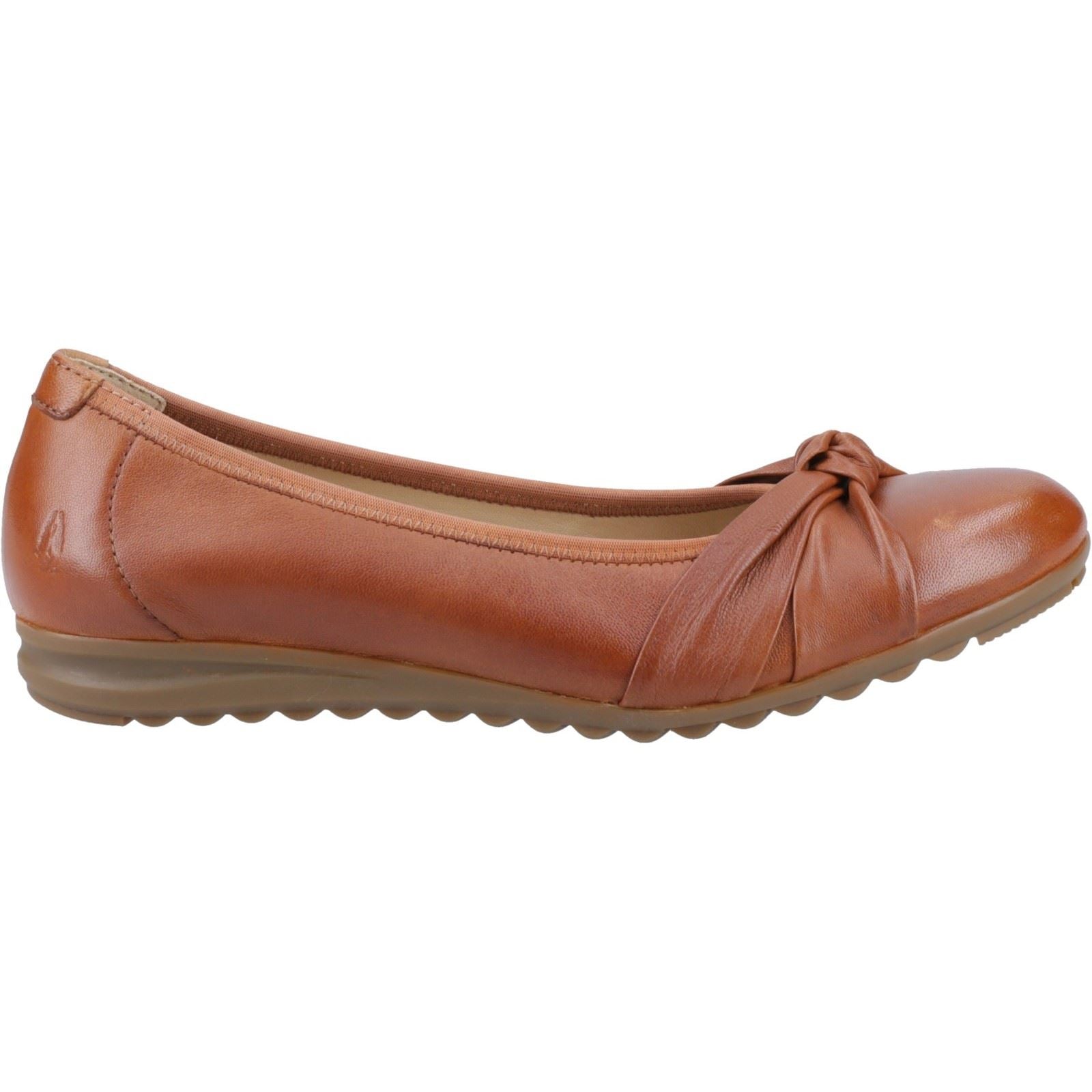 Hush Puppies Lilith Leather Women's Tan Standard Flats