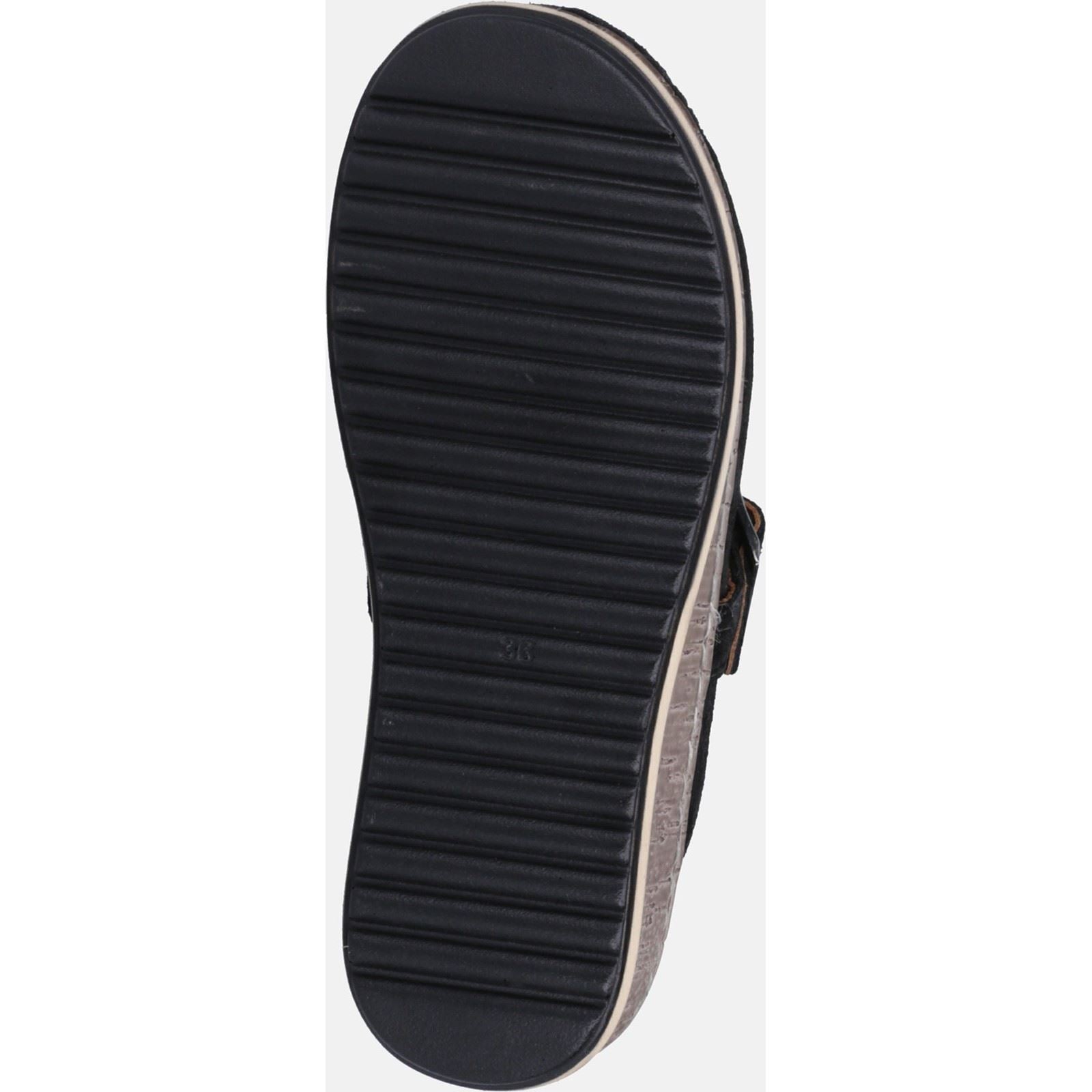 Hush Puppies Sorcha Mule Leather Women's Black Suede Sandals