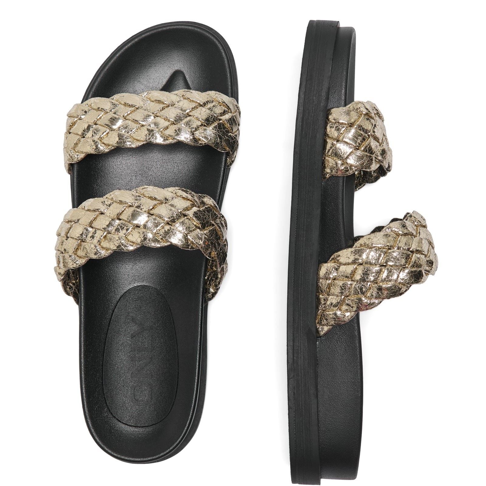 ONLY MINNIE-16 Synthetic Women's Gold Sandals