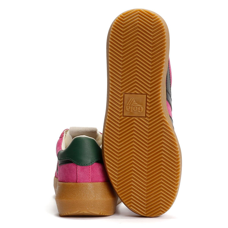 Gola Athena Suede Women's Fuchsia/Black/Evergreen Trainers