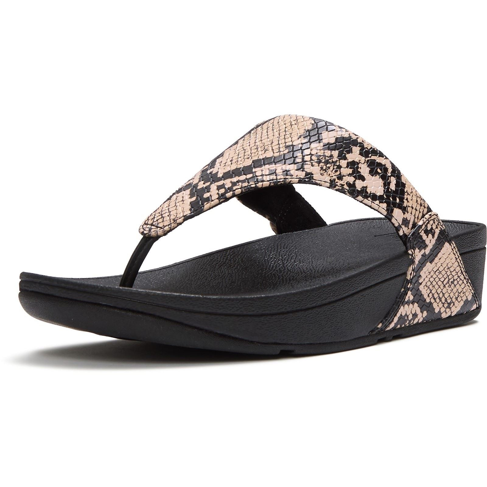 Fitflop Lulu Leather Women's Hazy Taupe/Black Sandals