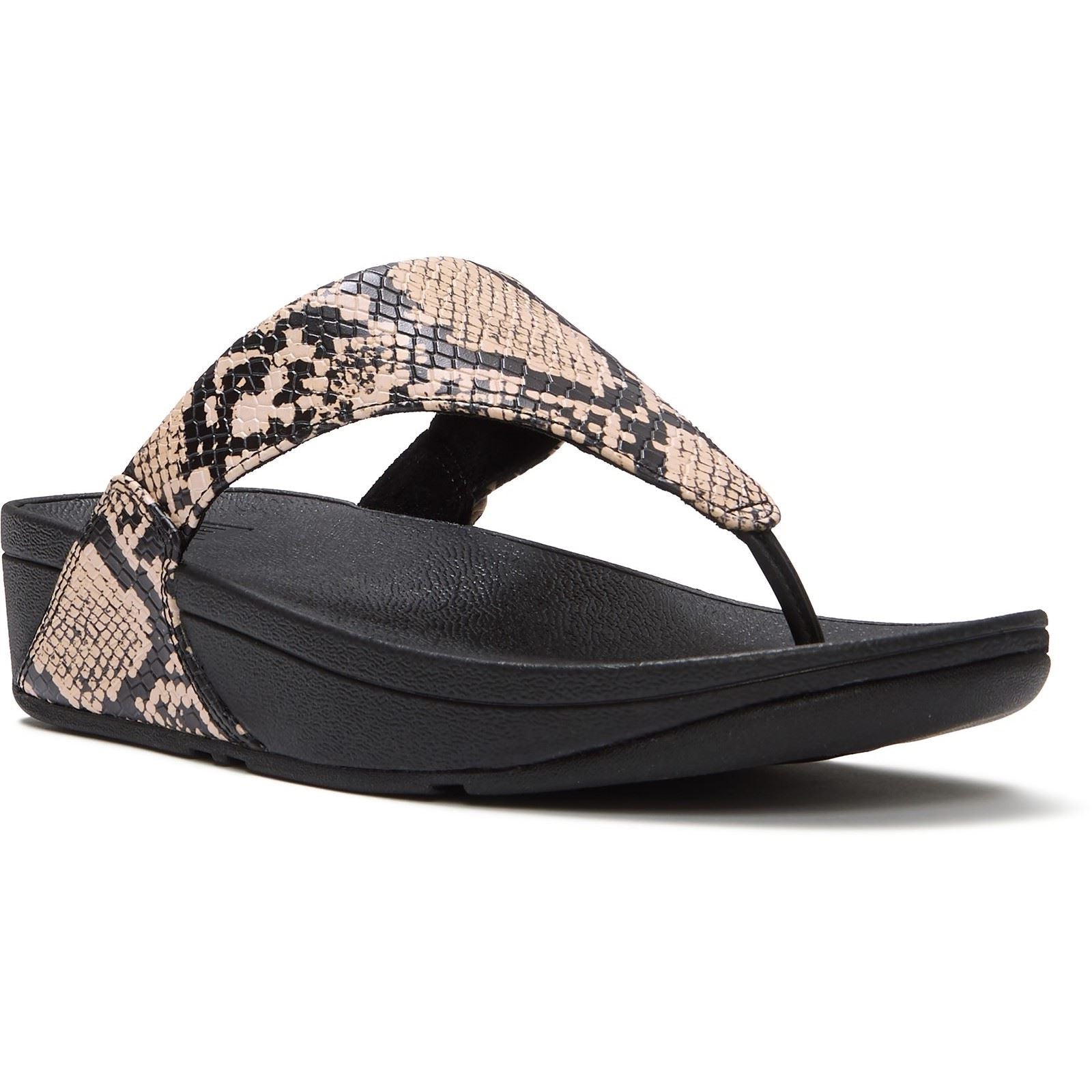 Fitflop Lulu Leather Women's Hazy Taupe/Black Sandals