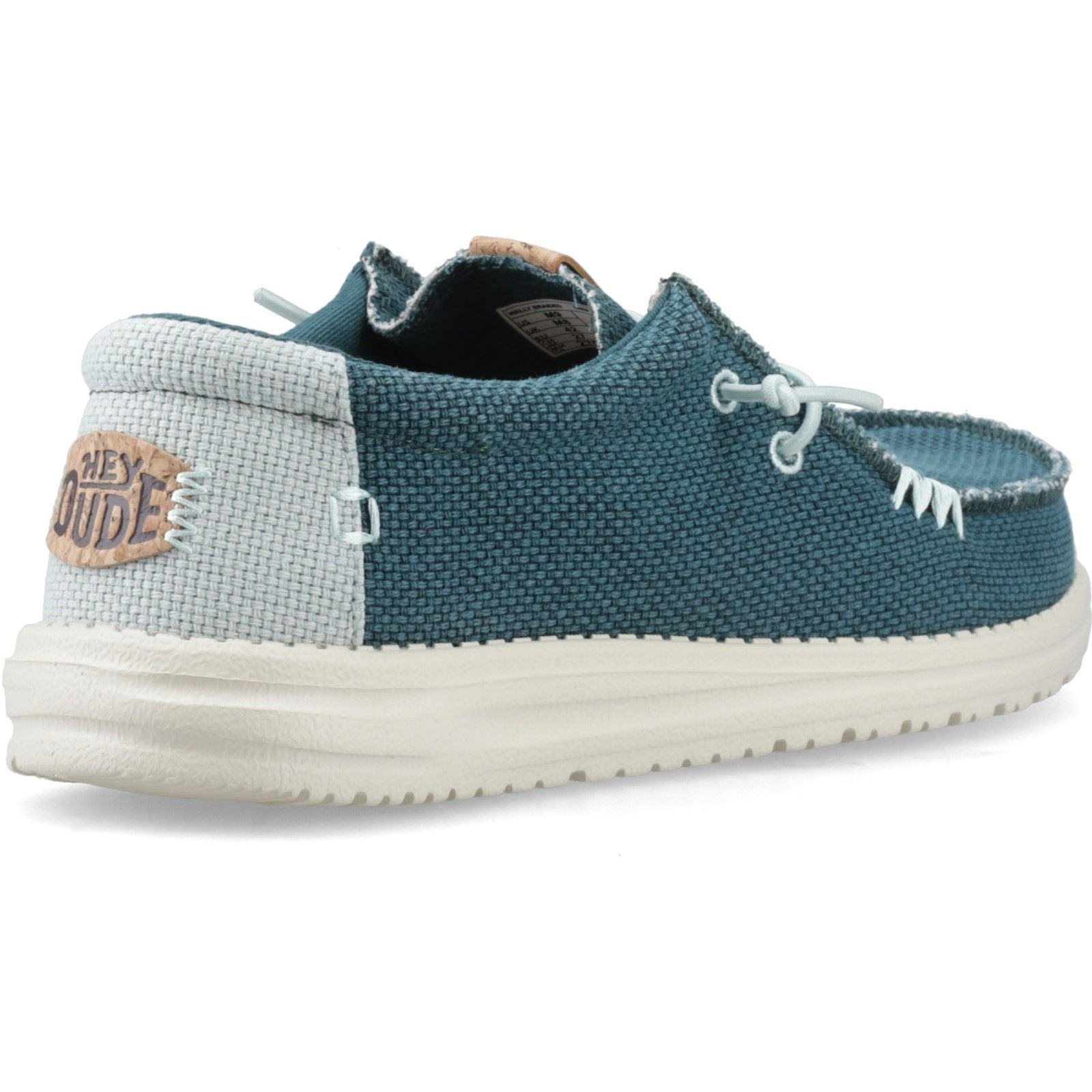 HEYDUDE Wally Braided Polyester Men's Deep Green/Harbor Grey Moccasins Shoes