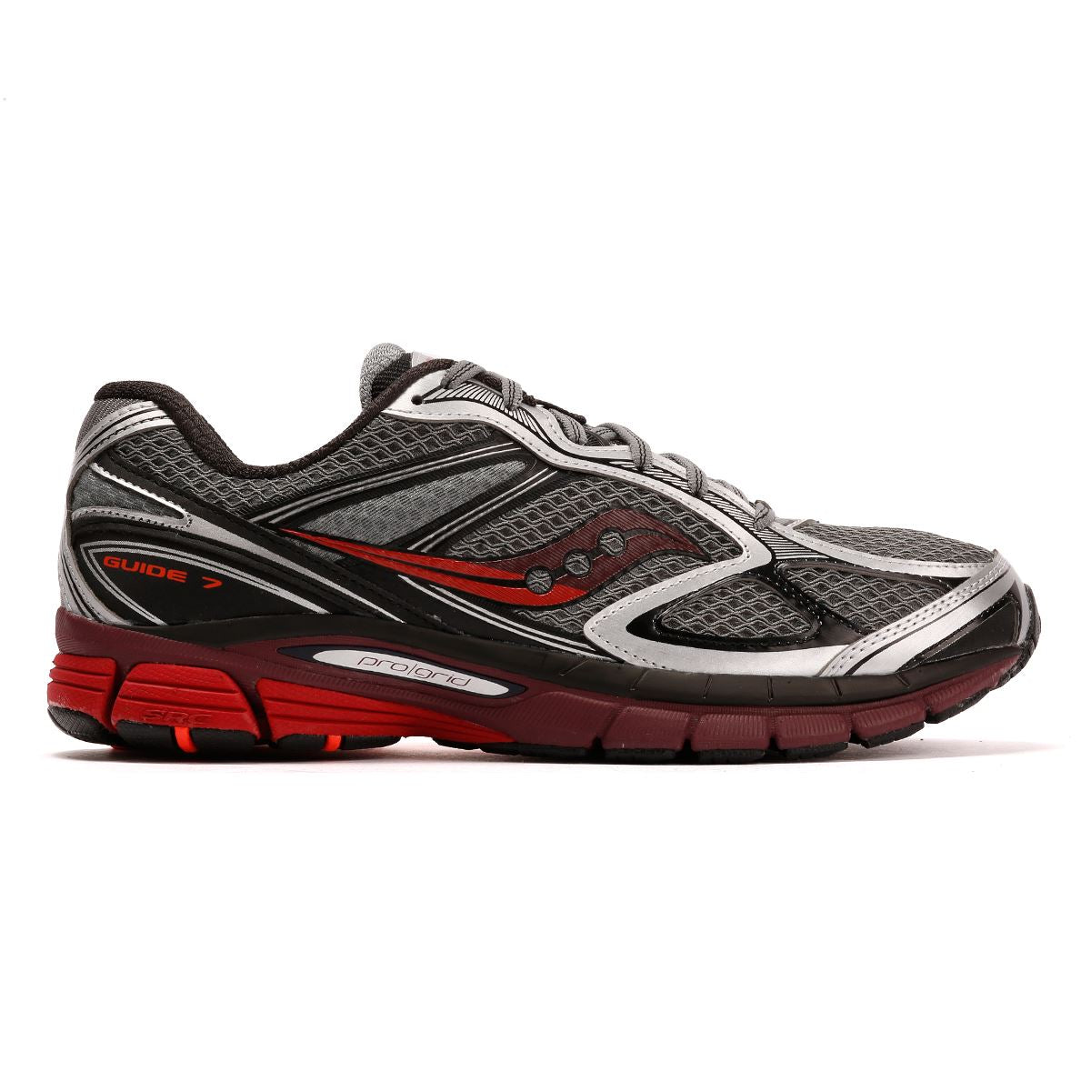 Saucony Progrid Guide 7 Men's Silver/Maroon Trainers