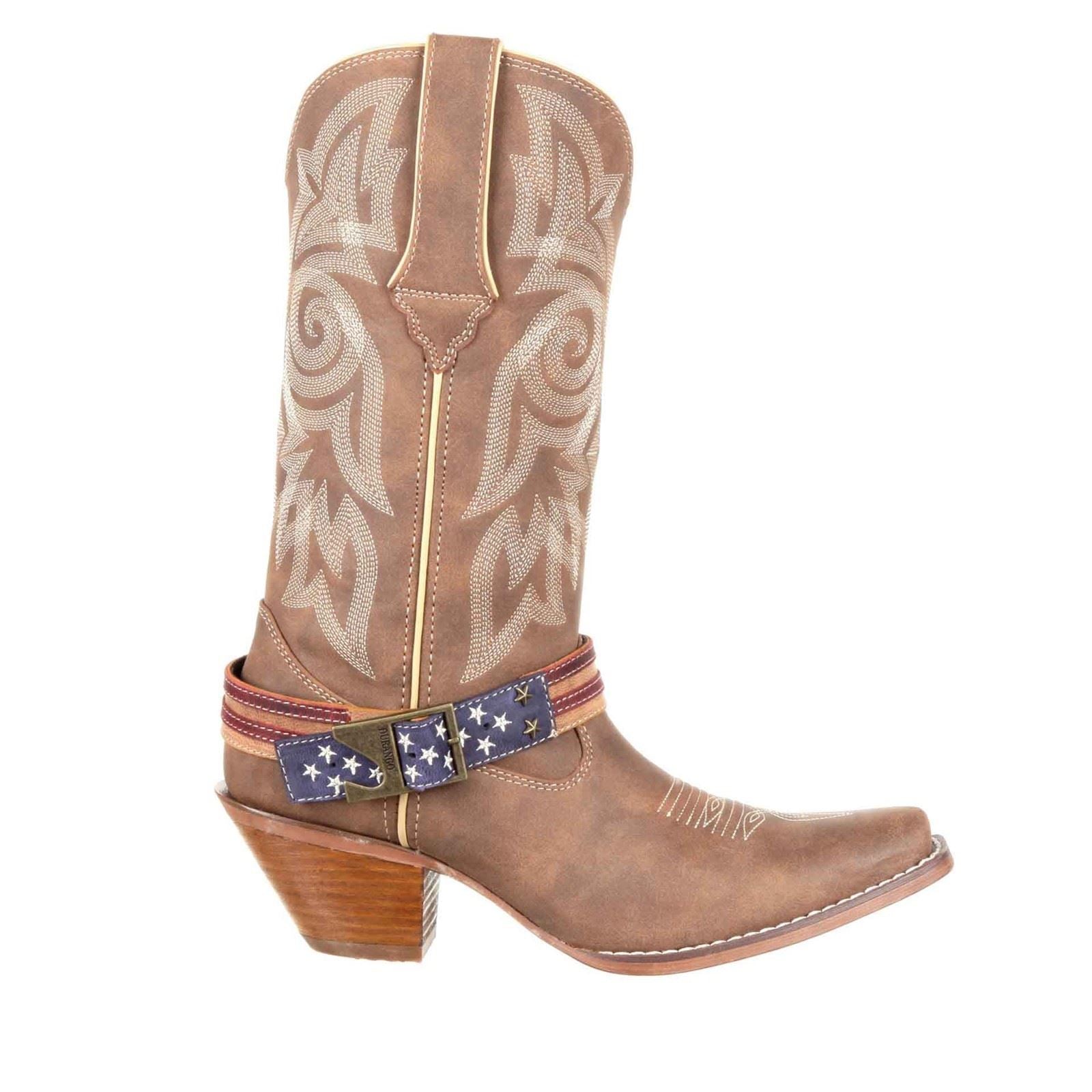 Durango Crush Flag Leather Men's Brown/Khaki Boots
