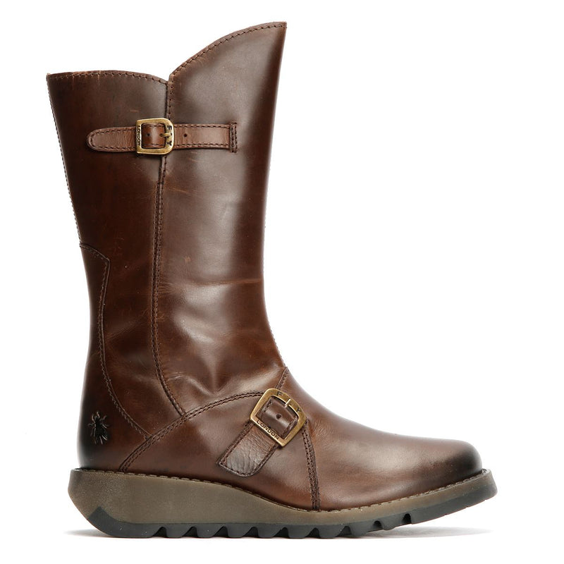 Fly London MES 2 Rug Leather Women's Dark Brown Boots