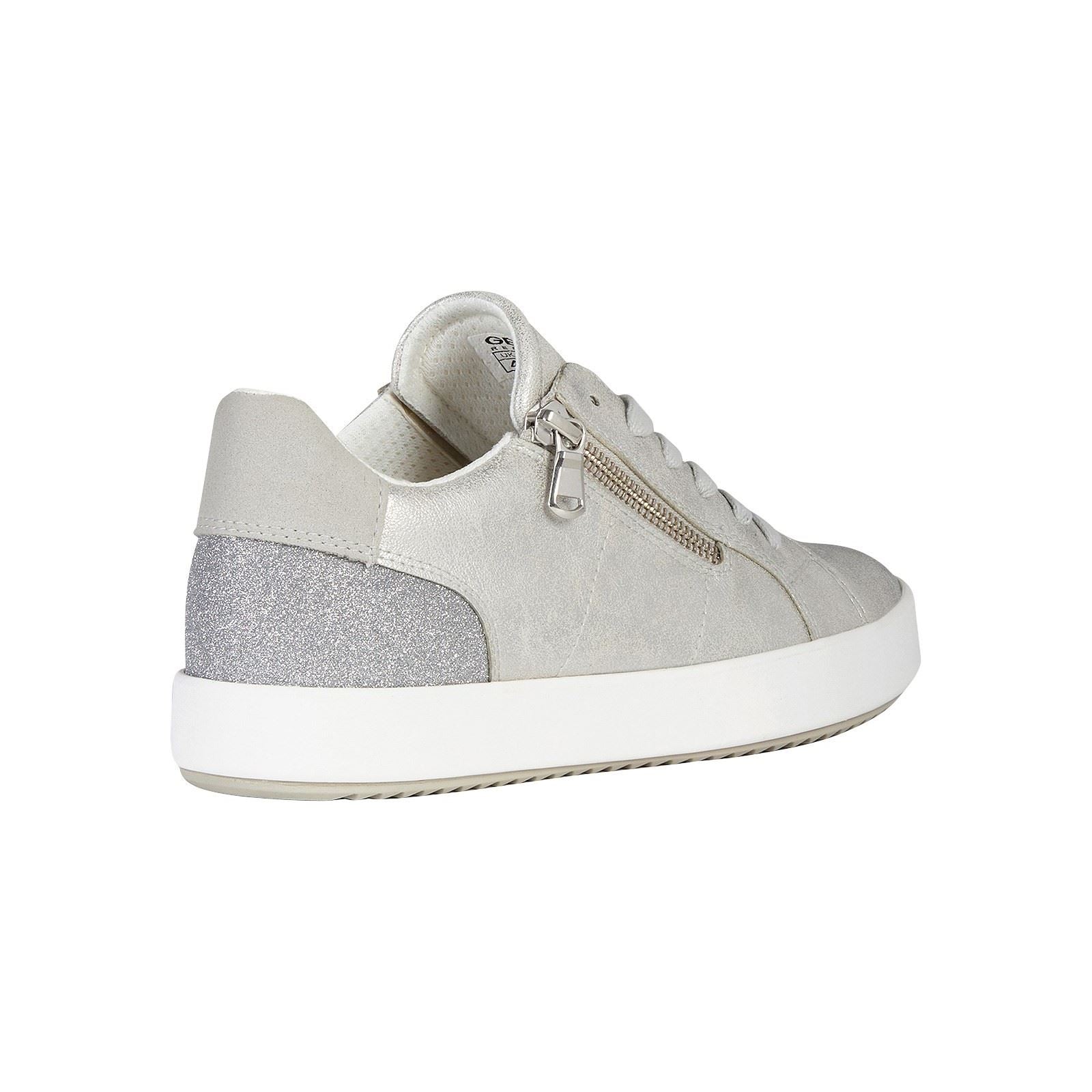 Geox D Blomiee A Synthetic Synthetic Women's Silver Trainers