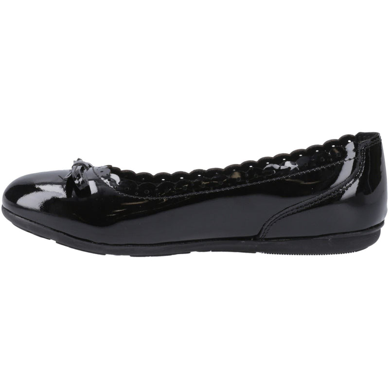 Hush Puppies Lillie Ballerina Patent Leather Girls's Black Ballet Flats