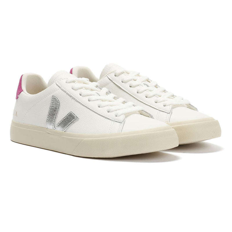 Veja Campo Leather Women's White/Silver/UltraViolet Trainers