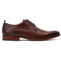 Base London Gambino Excel Leather Men's Burnt Brown Lace-Up Shoes