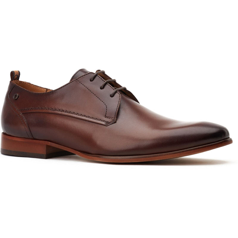 Base London Gambino Excel Leather Men's Burnt Brown Lace-Up Shoes