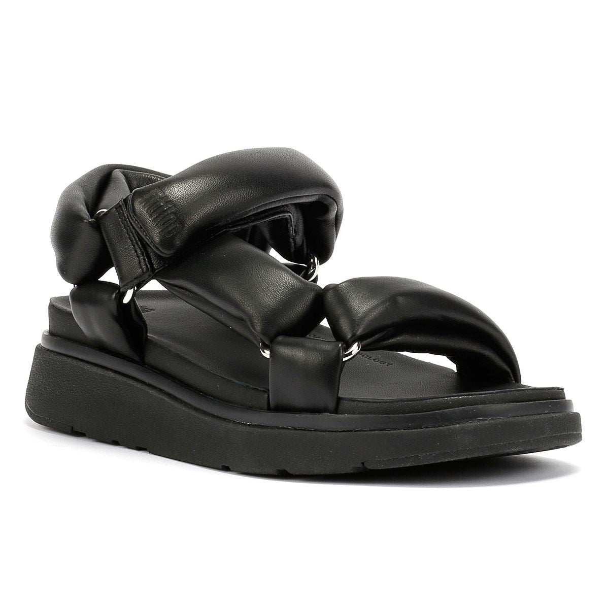 FitFlop Gen-FF Soft Leather Women's Black Sandals