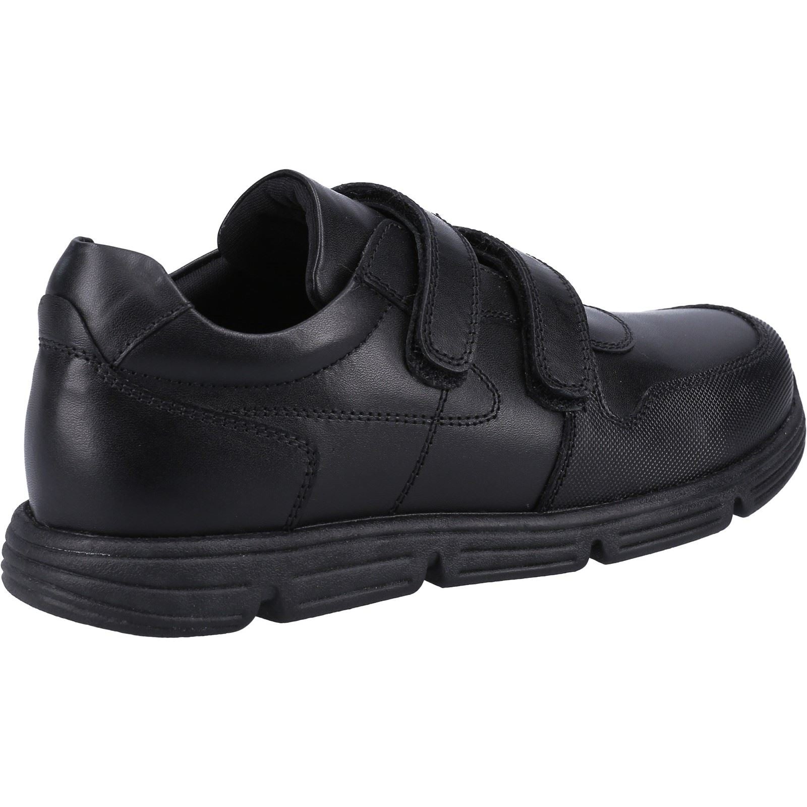 Hush Puppies Lucas SNR Leather Boys's Black Shoes