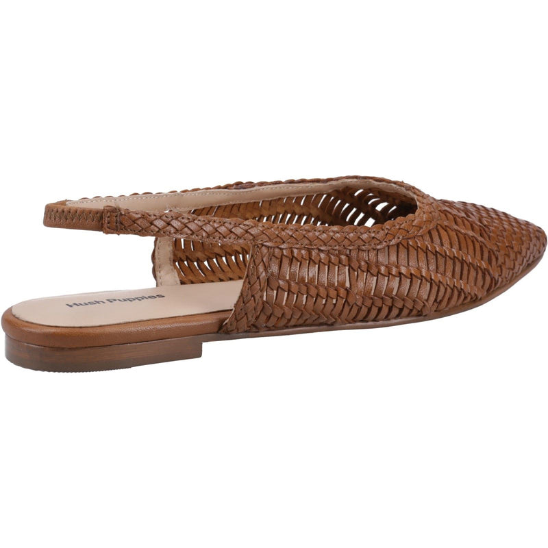 Hush Puppies Dalia Woven Leather Women's Tan Flats