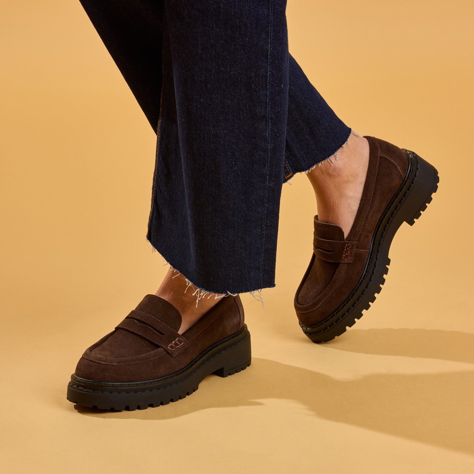 Hush Puppies Odessa Leather Women's Chocolate Loafers