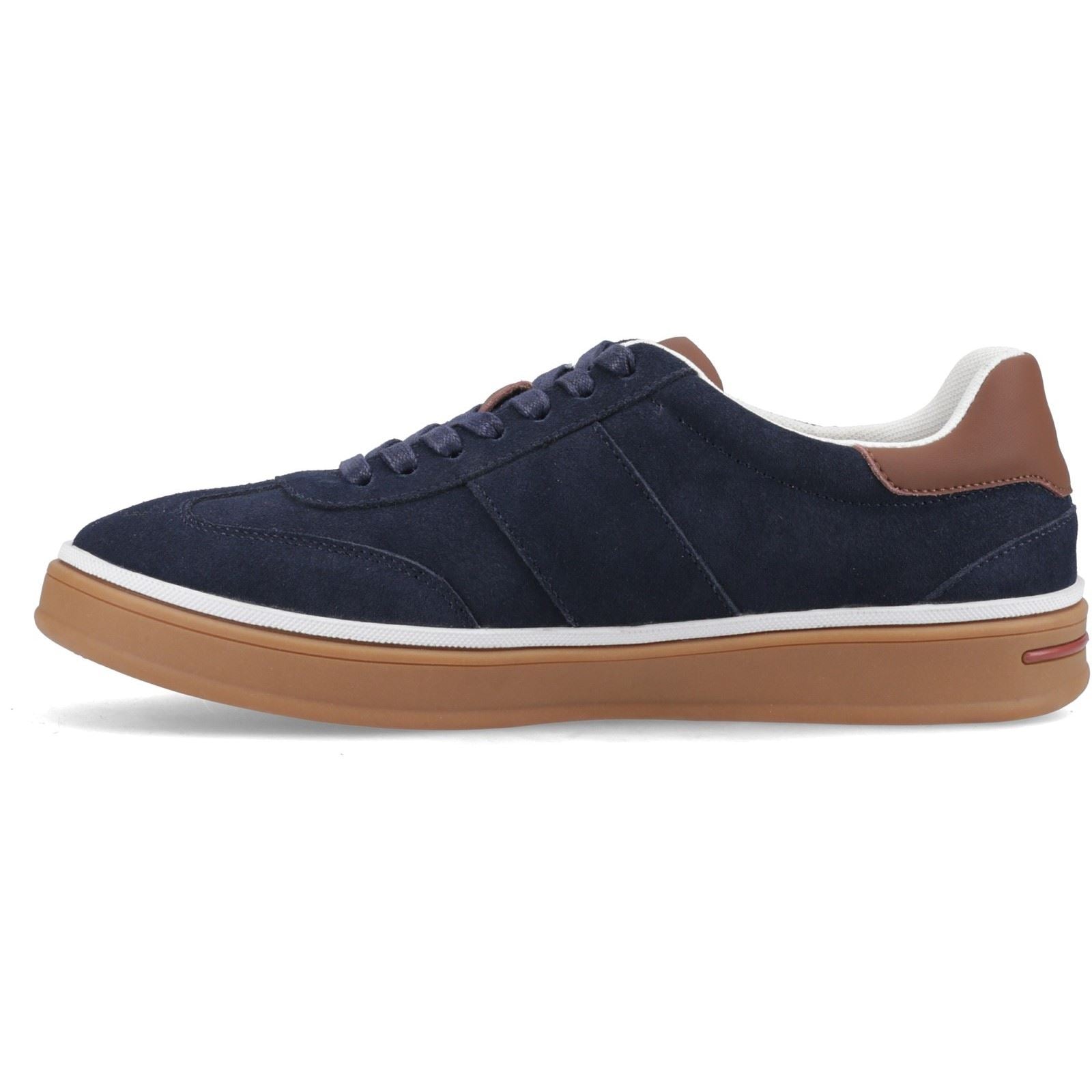 Hush Puppies Carlos Leather Men's Navy Trainers