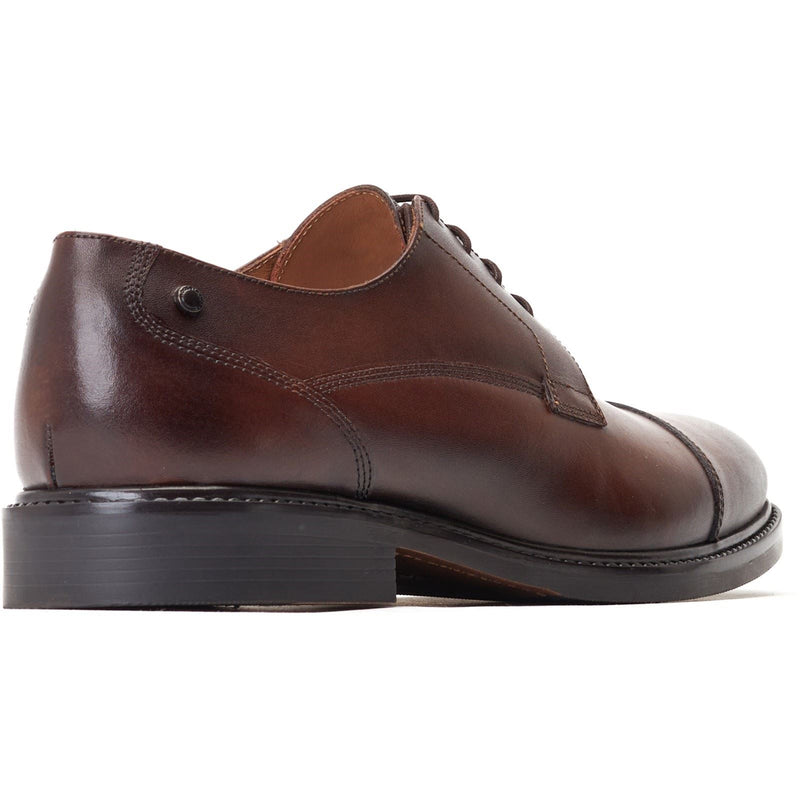 Base London Magnus Leather Men's Burnt Brown Oxford Shoes