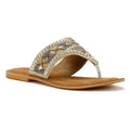 Tower London Toepost Women's Gold Sandals