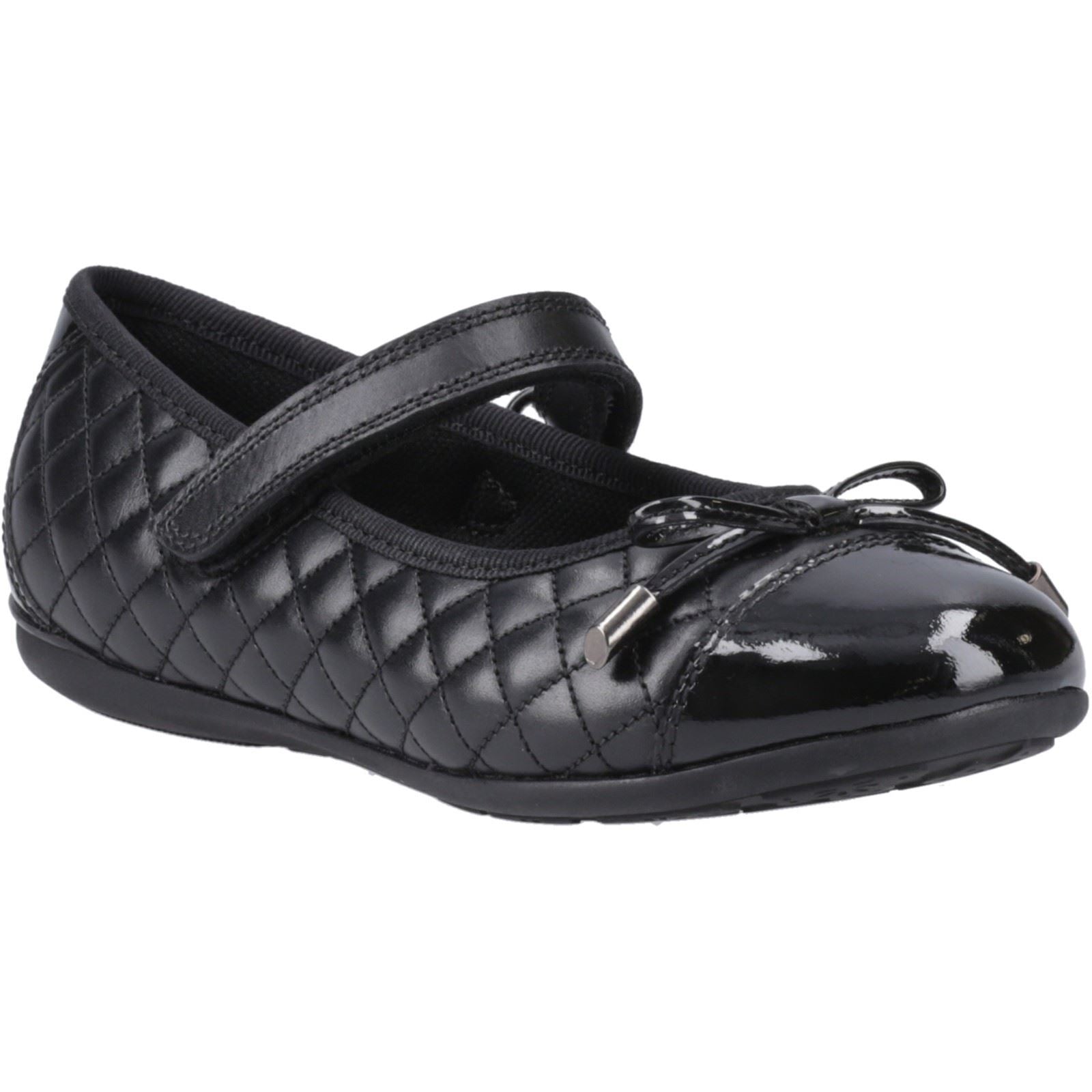 Hush Puppies Lottie Leather Girls's Black Ballet Flats