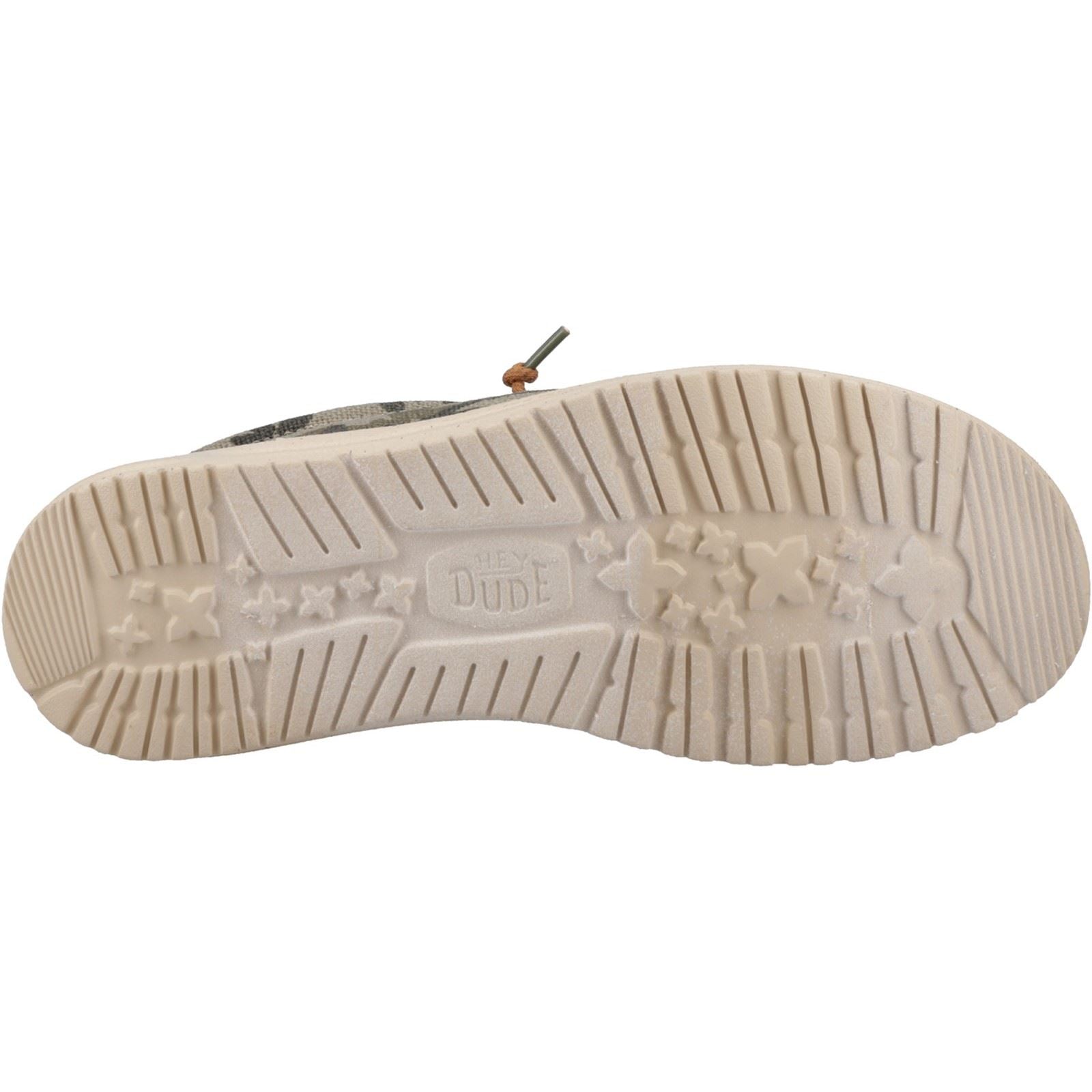 HEYDUDE Wally Palm Jute Jute Men's Burnt Olive/Ginger Brown Moccasins Shoes