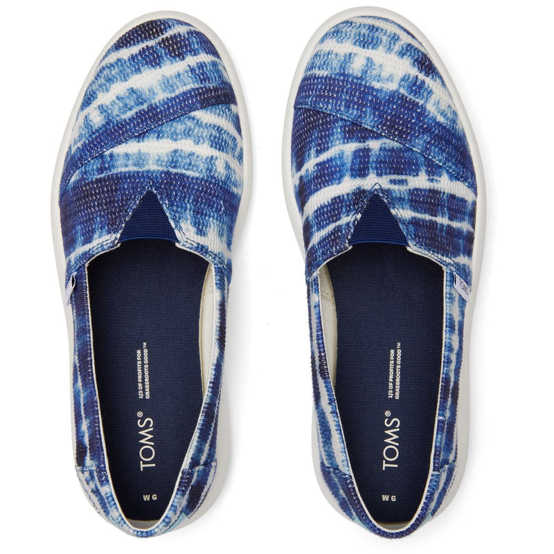 TOMS Alpargata Mallow 100% Cotton Women's Navy Espadrilles