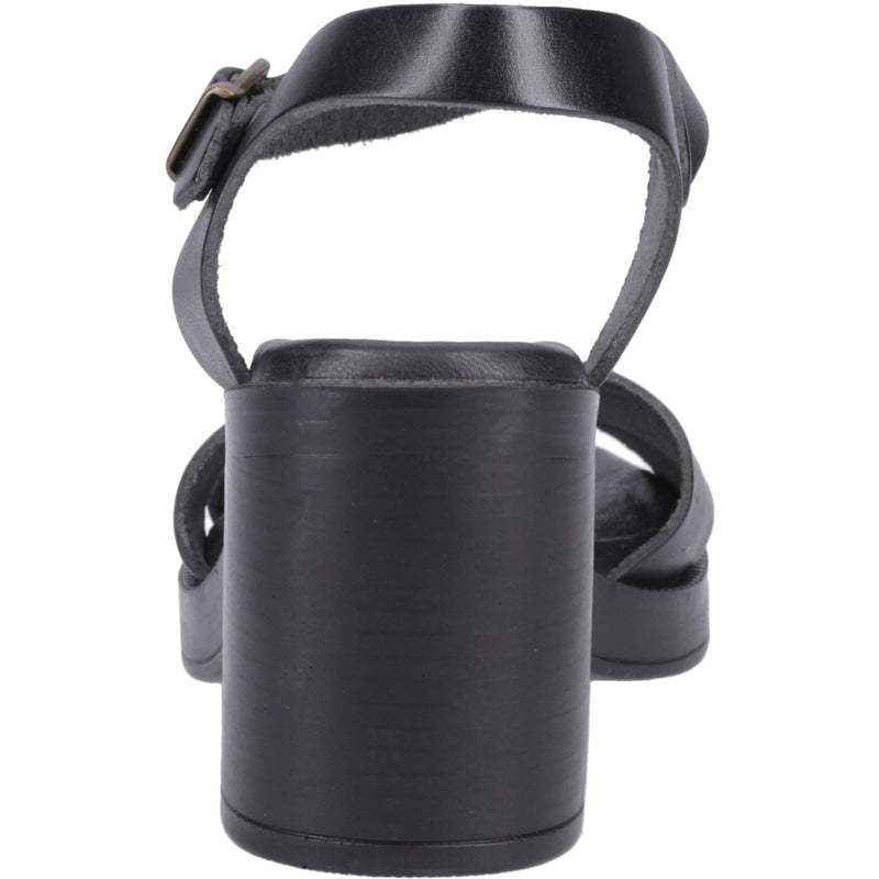 Hush Puppies Georgia Leather Women's Full Black Sandals