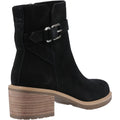 TOMS Hailey Buckle Leather Women's Black Heeled Ankle Boots