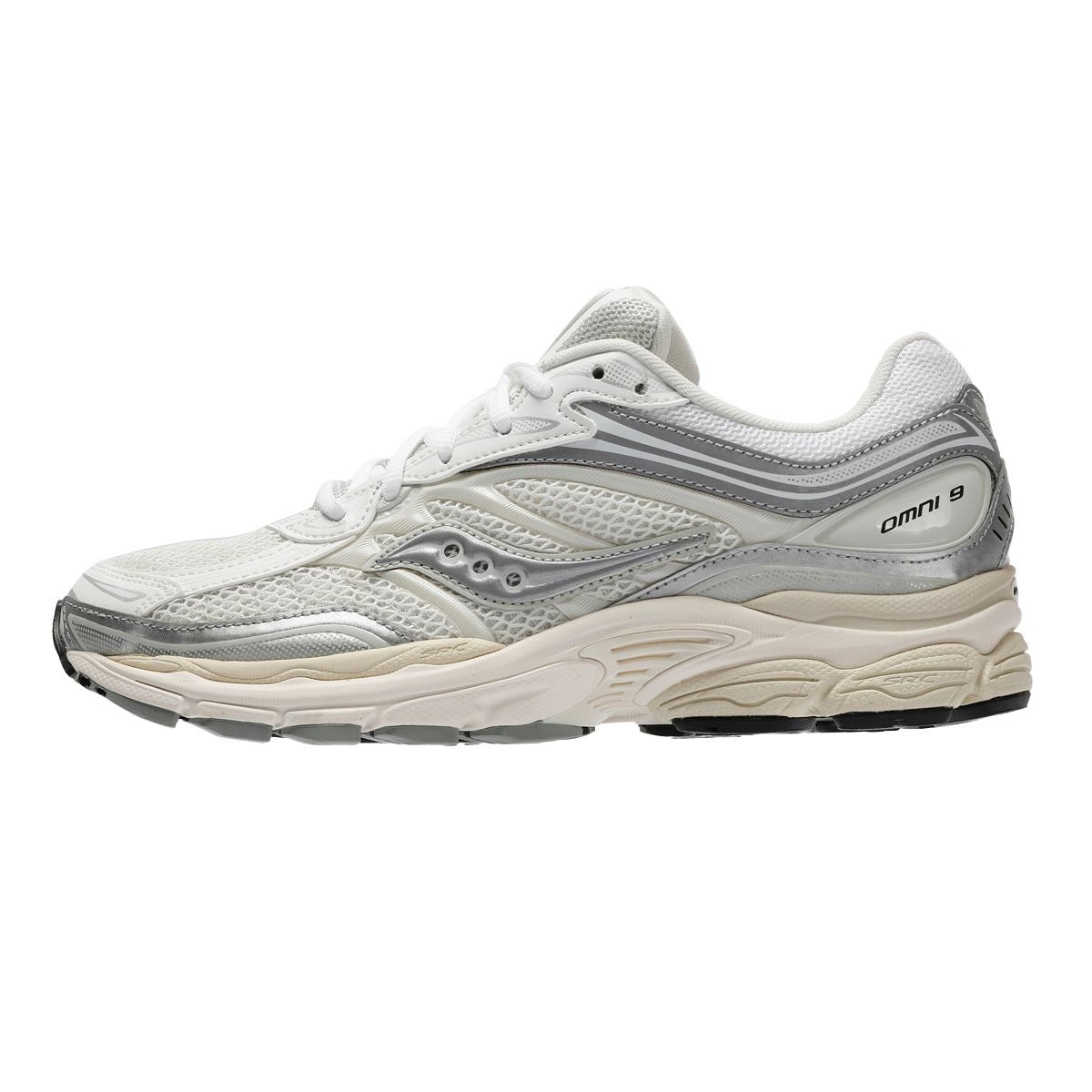 Saucony ProGrid Omni 9 White/Silver Trainers